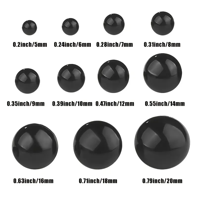 Olhos Para Amigurumi Círculo 10mm - Blister com 10 Pares